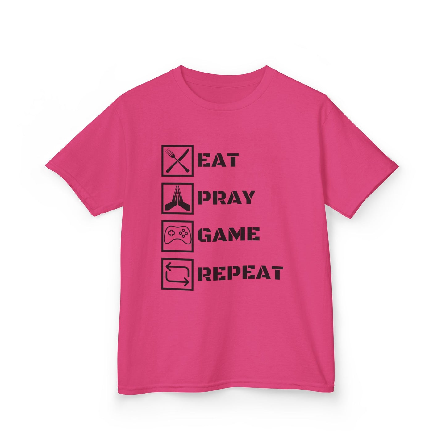 Eat Pray Game Repeat - Kids Tee