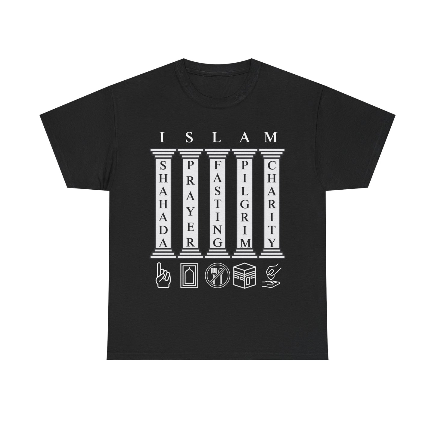 Islamic T-Shirt, 5 Pillars of Islam, Adults & Teens