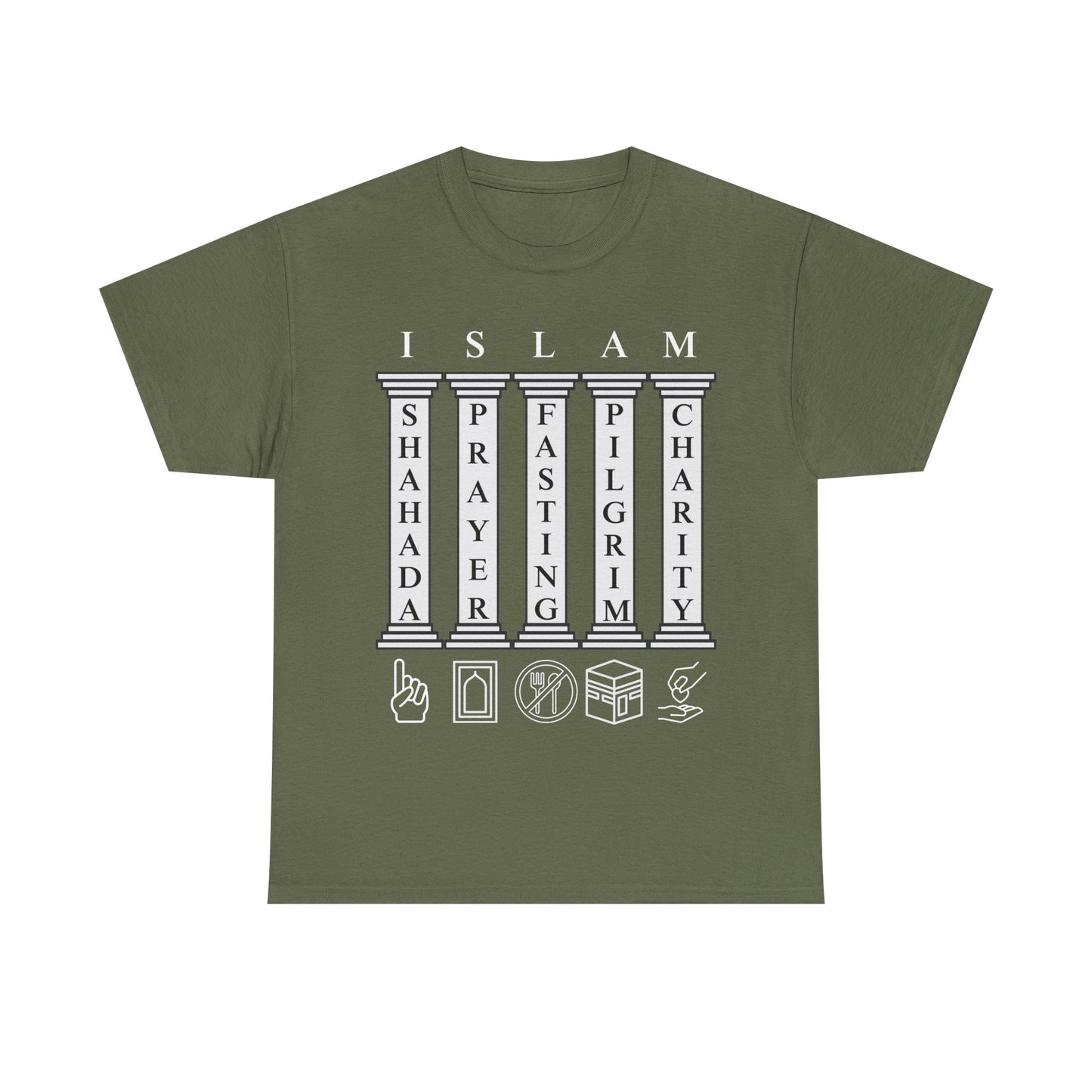 Islamic T-Shirt, 5 Pillars of Islam, Adults & Teens