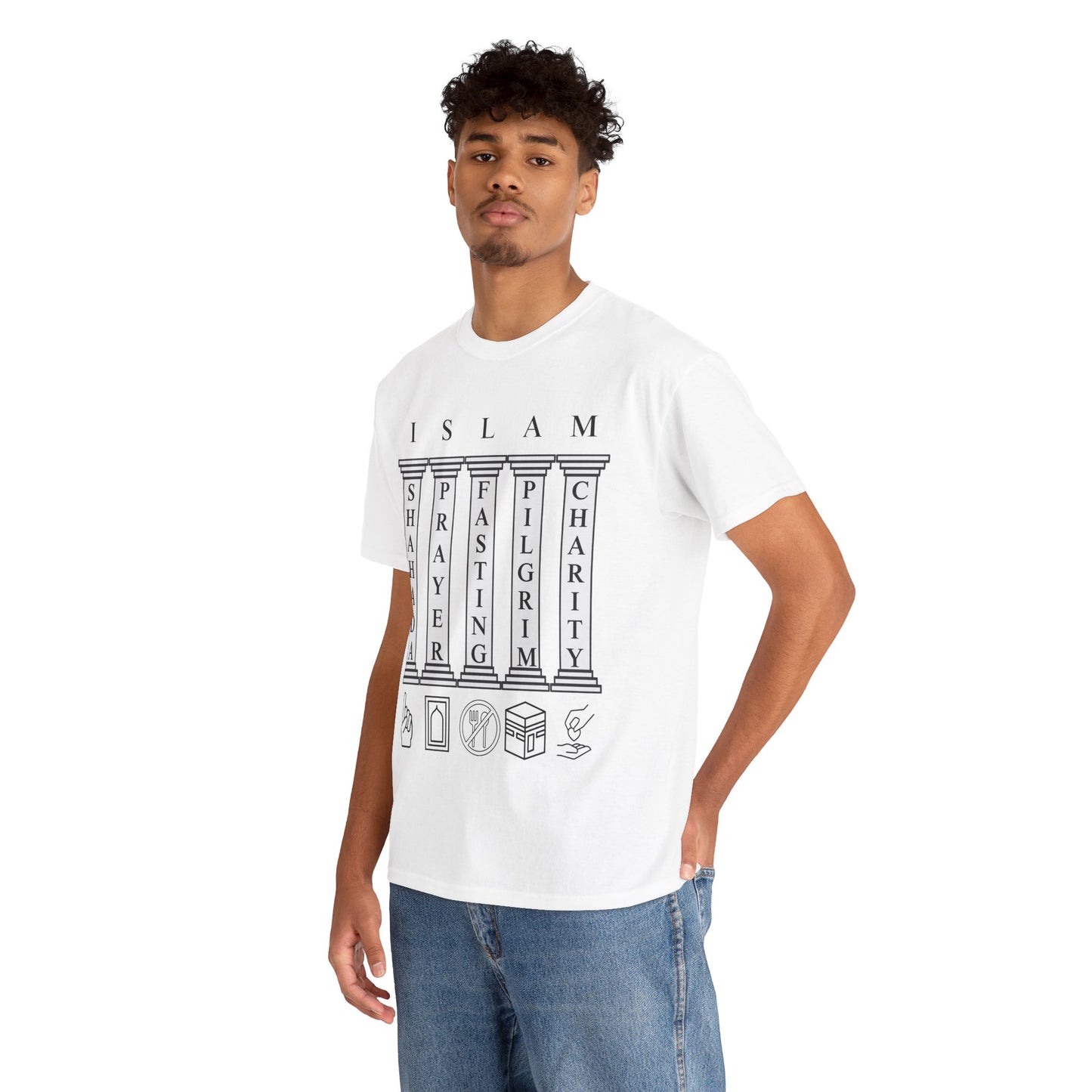 Islamic T-Shirt, 5 Pillars of Islam, Adults & Teens