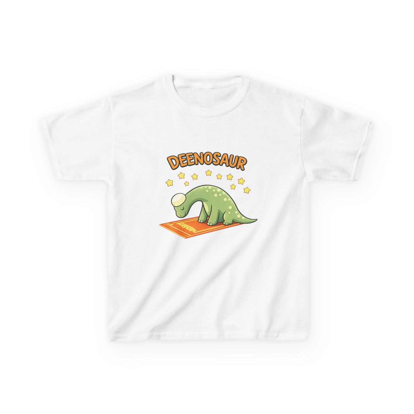 Deenosaur Kids T-Shirt – Cute Praying Dinosaur Islamic Tee
