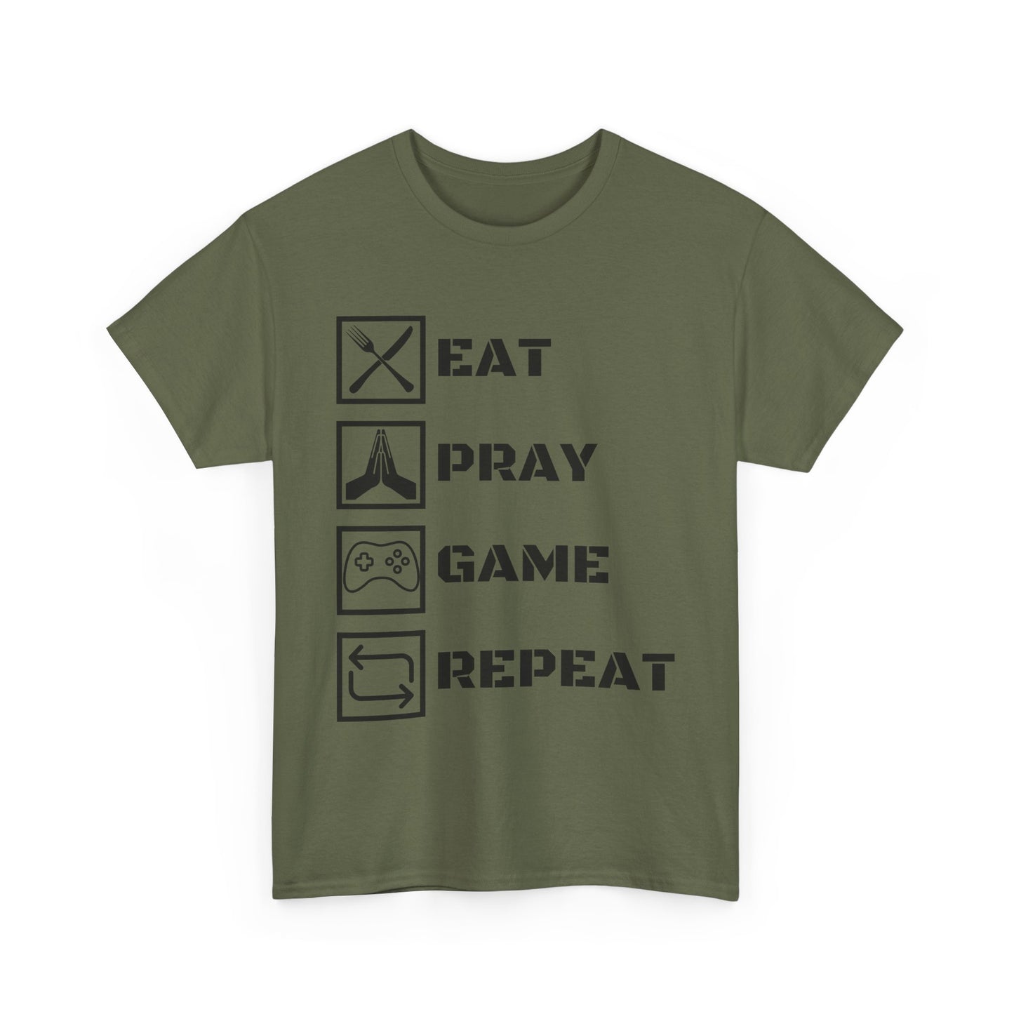 Eat Pray Game Repeat - Teens & Adults Tee