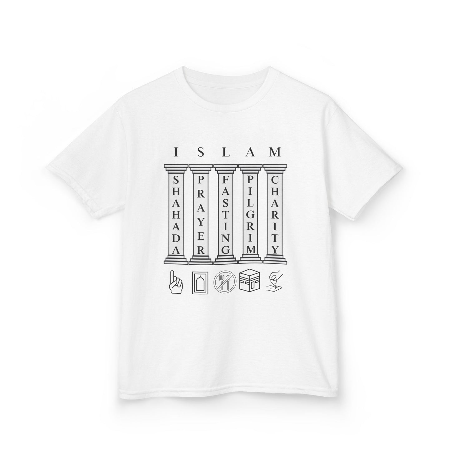 Kids Islamic T-Shirt, 5 Pillars of Islam, Kids Tee, Muslim