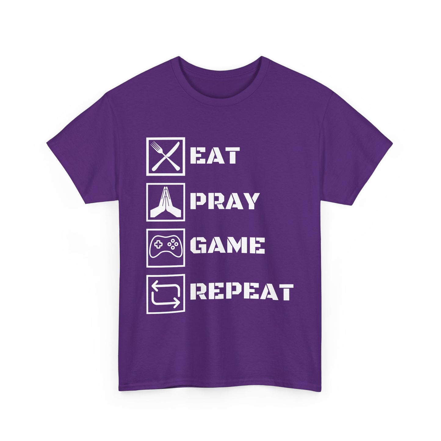 Eat Pray Game Repeat - Teens & Adults Tee