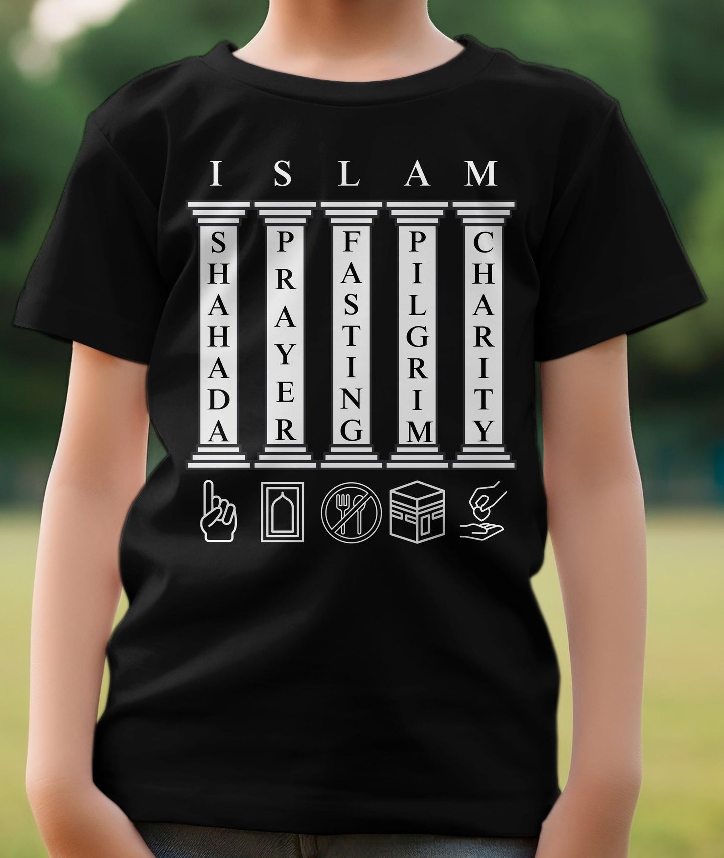 Kids Islamic T-Shirt, 5 Pillars of Islam, Kids Tee, Muslim