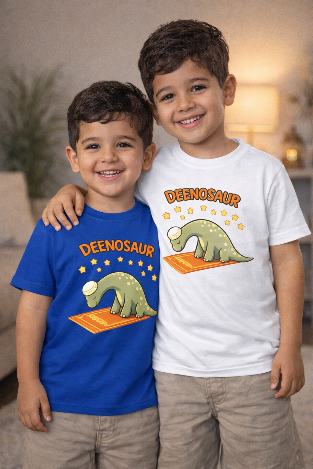 Deenosaur Kids T-Shirt – Cute Praying Dinosaur Islamic Tee