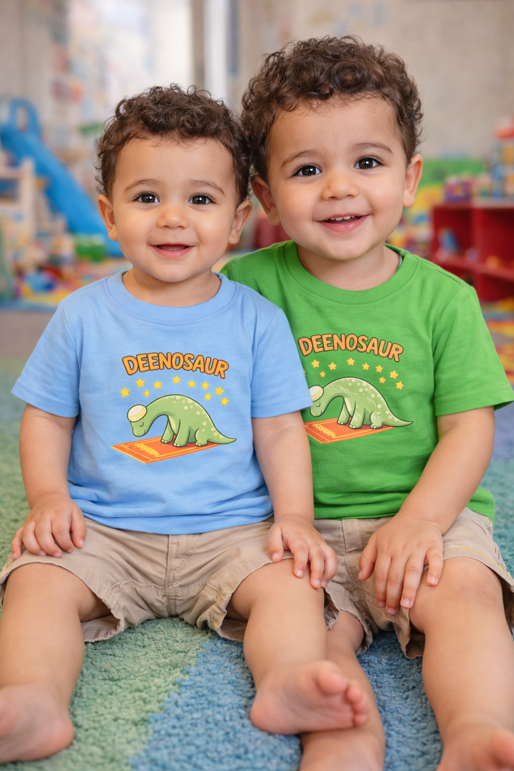 Deenosaur Toddler T-Shirt – Cute Praying Dinosaur Islamic Tee