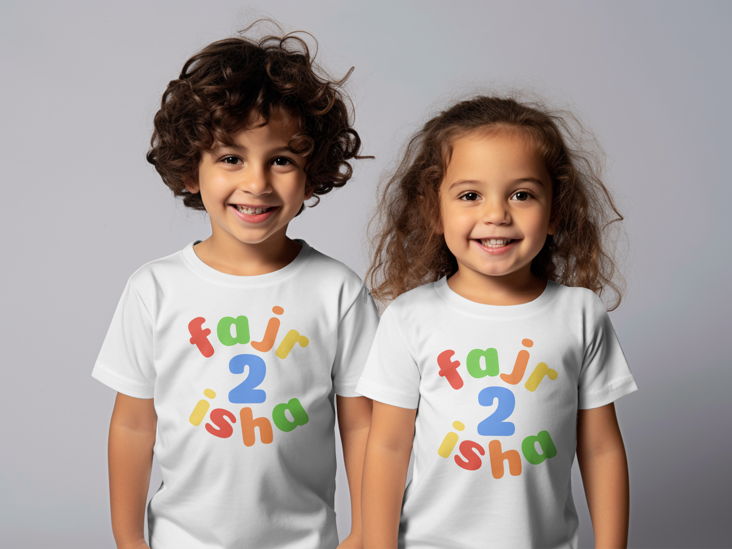 Islamic Kids Tee - Islamic Mini Muslim Clothing for Children Fajr2Isha